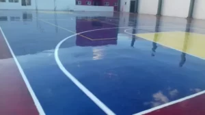 Instalaciones deportivas con pisos de resina