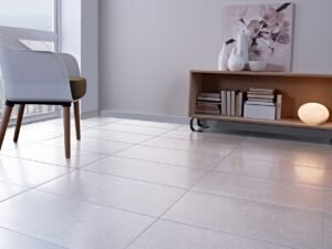 Piso cerámico blanco